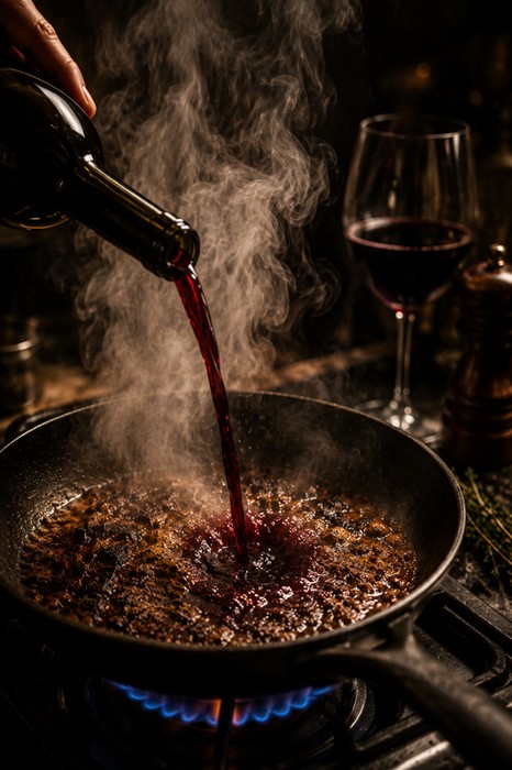 Wein im Essen